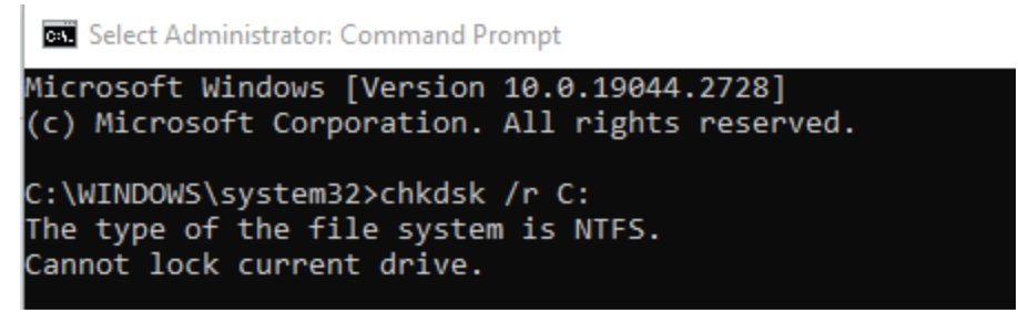 Replace C: with your actual drive letter